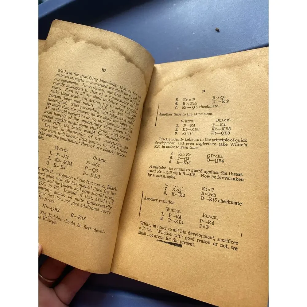 Common Sense In Chess Emanual Lasker Vintage Book 1948 Willey Book Company